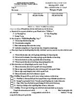 Bài kiểm tra cuối năm môn Lịch sử & địa lí Lớp 4 - Năm học 2019-2020